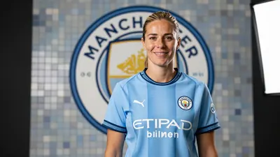Manchester City Women's record appearance holder Steph Houghton is honoured with a mosaic at the City Football Academy...